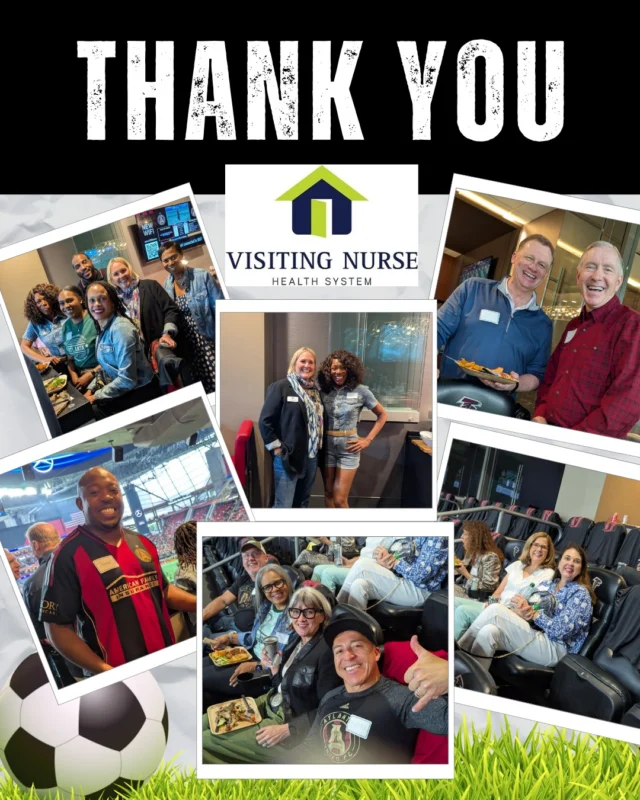Thank you Mutual of America for a great time celebrating our mission, Healthcare Champions, and new friends of Visiting Nurse at Mercedes Stadium.

#visitingnursehealthsystem #hospiceatlanta #communityfirst
